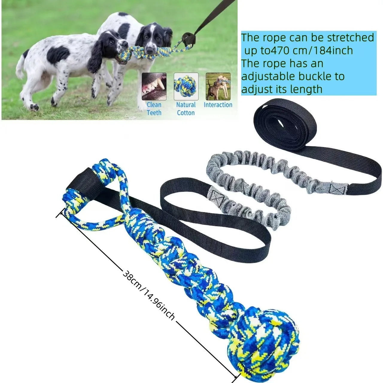 Juguete Colgante para Perros con Cuerda Elástica de Mordida