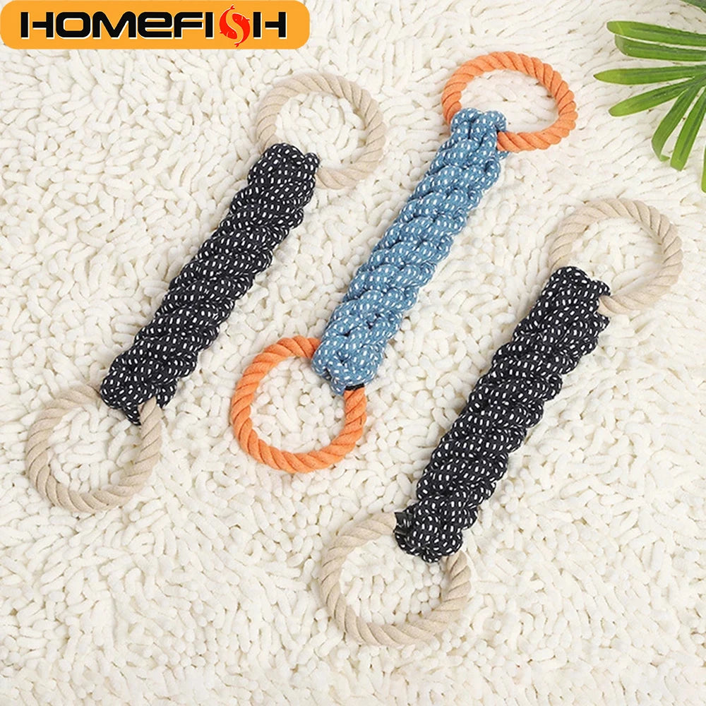 Cuerda Mordedora para Perros Doble Anillo Resistente para Juegos de Tirar