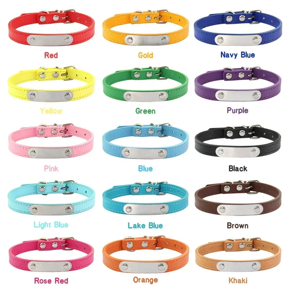 Collar Personalizado Antipérdida para Perros y Gatos con Placa Grabada