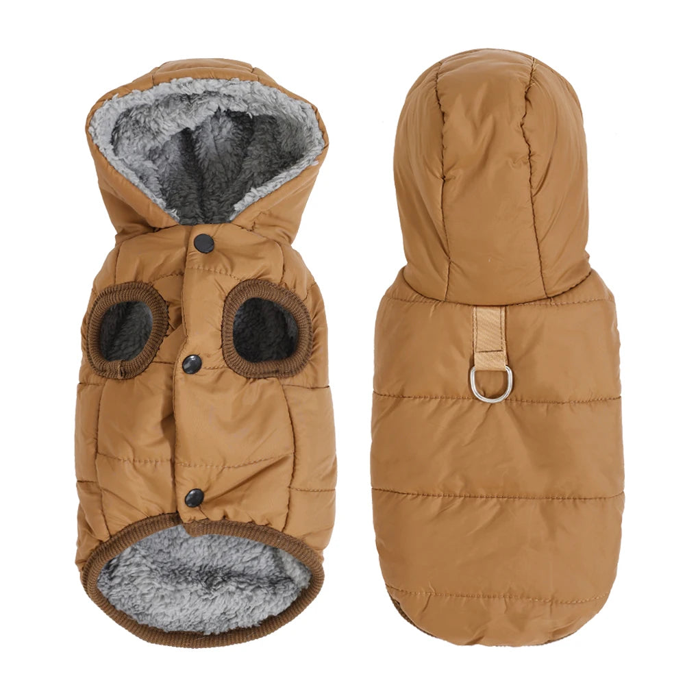 HOLAPET Sudadera Polar para Perros con Capucha y Anilla para Correa