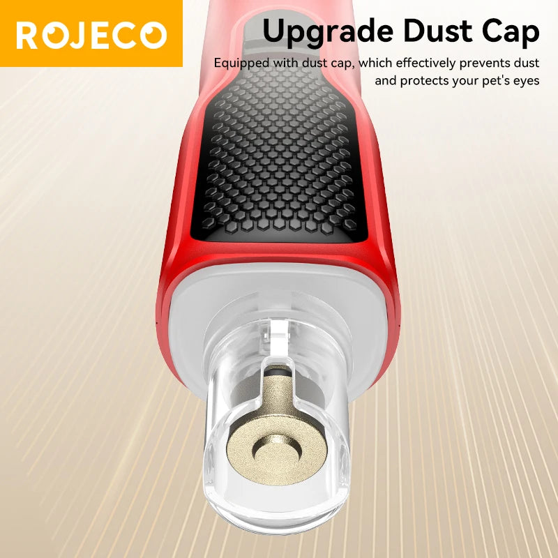ROJECO Lima Eléctrica para Uñas de Perros y Gatos con Luz LED y 7 Velocidades Ajustables