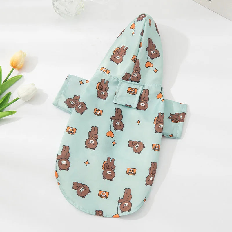 Impermeable para Perros pequeños y Gatos con Capucha Waterproof