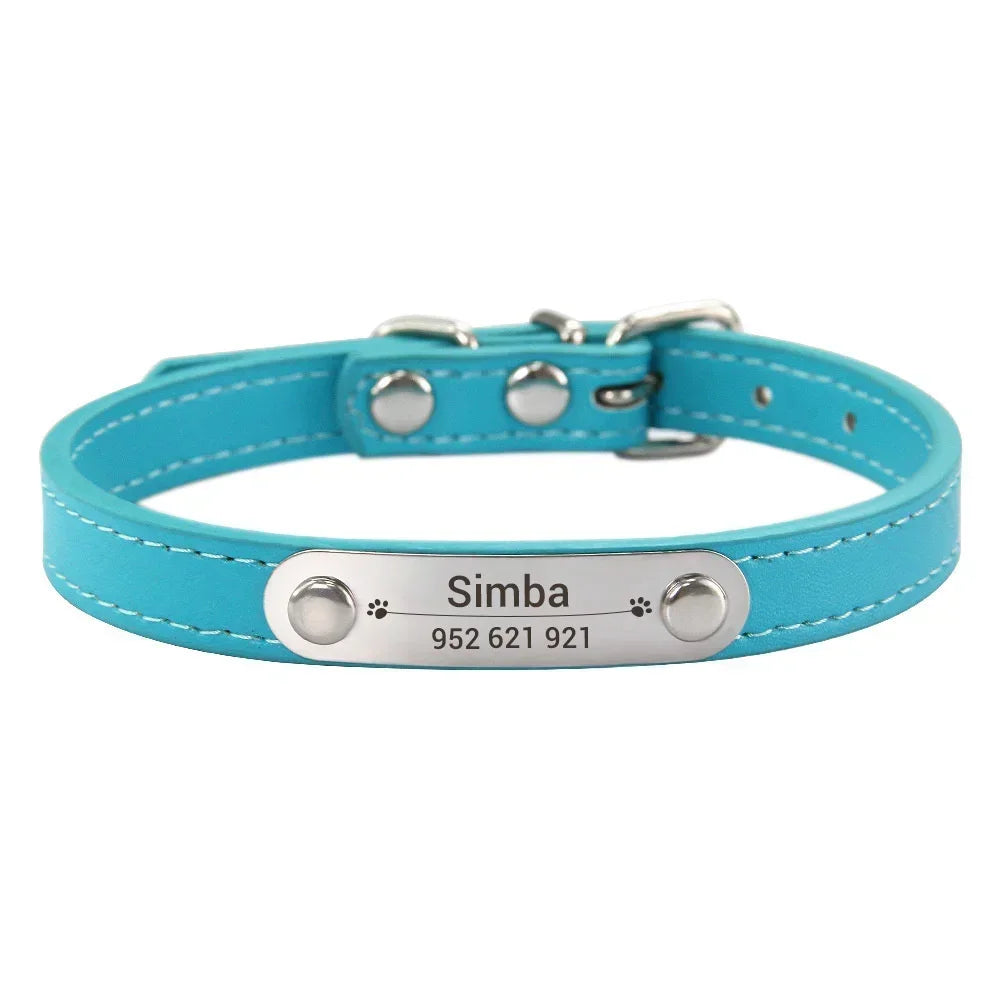 Collar Personalizado Antipérdida para Perros y Gatos con Placa Grabada
