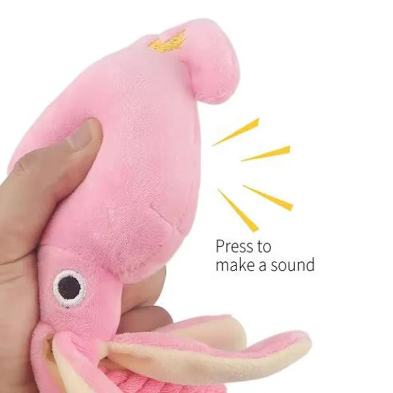 Pulpo de Cuerda para Perros con Sonido Mordedor Interactivo