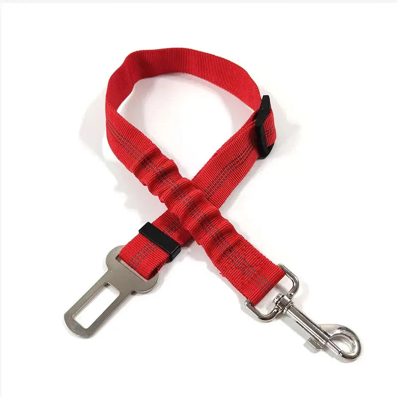 Cinturón de Seguridad Reflectante para Perros Ajustable y Elástico para Coche