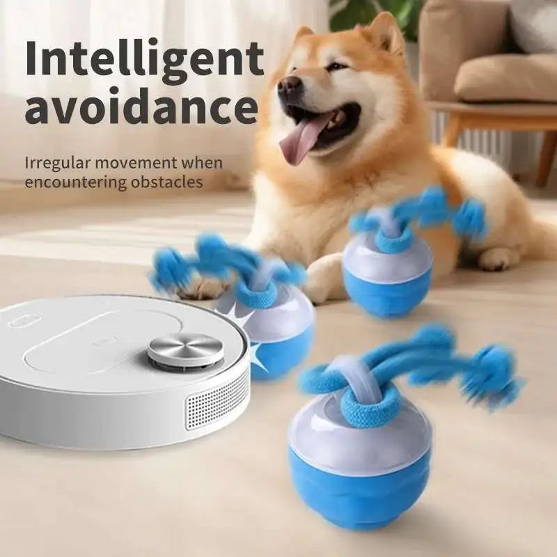 Pelota Inteligente para Perros con Movimiento Automático y Cuerda Interactiva