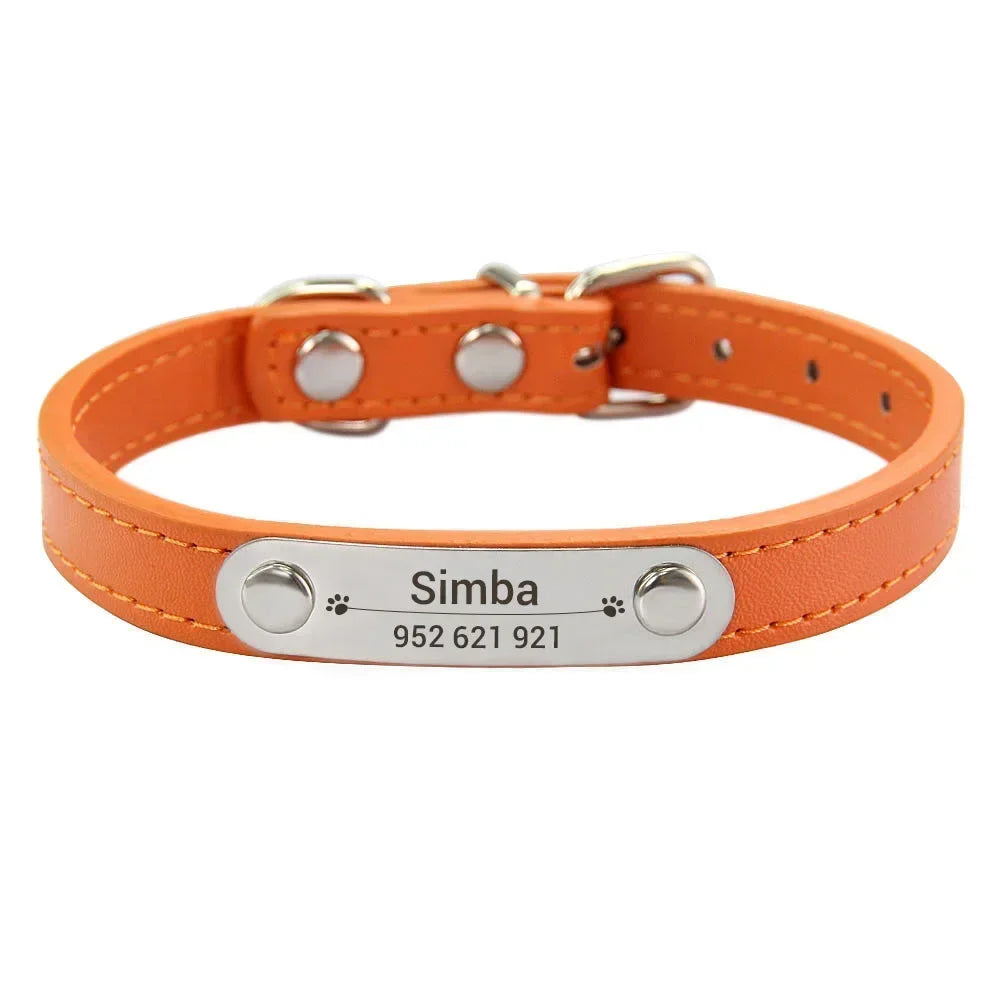 Collar Personalizado Antipérdida para Perros y Gatos con Placa Grabada
