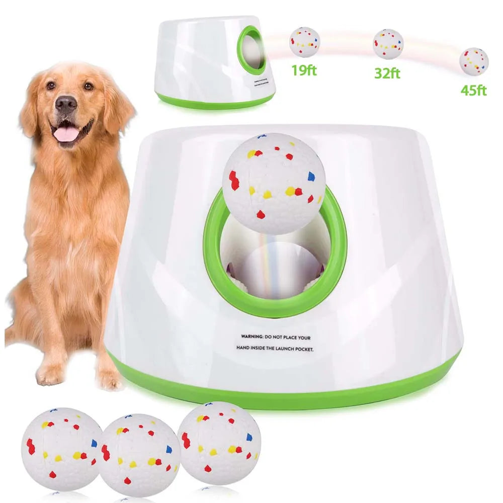Lanzador Automático de Pelotas para Perros Juguete Interactivo Recargable