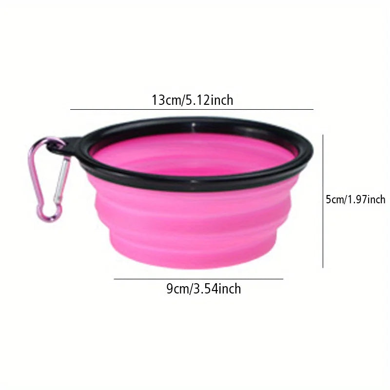 Cuenco Plegable para Perros Portátil de Viaje para Agua y Comida