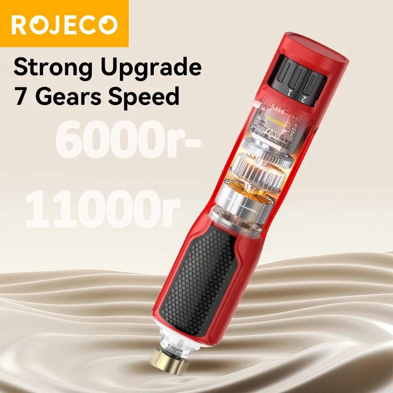 ROJECO Lima Eléctrica para Uñas de Perros y Gatos con Luz LED y 7 Velocidades Ajustables