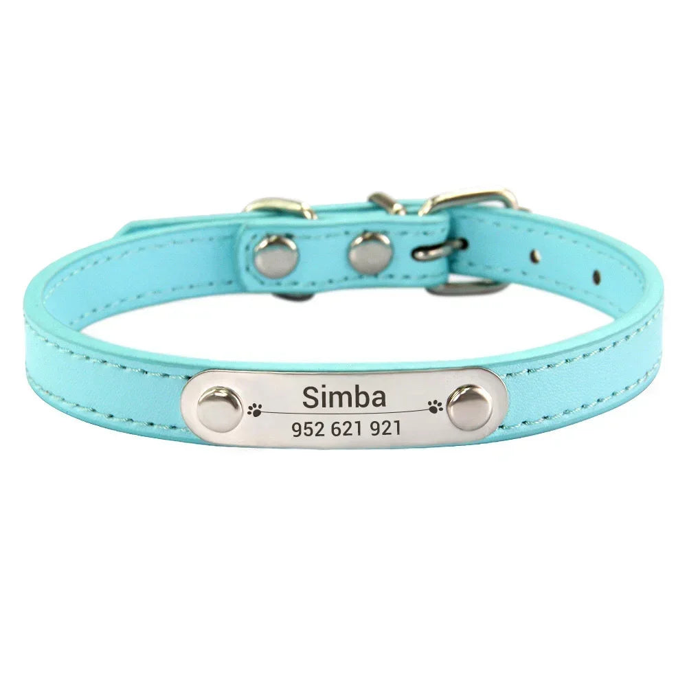 Collar Personalizado Antipérdida para Perros y Gatos con Placa Grabada