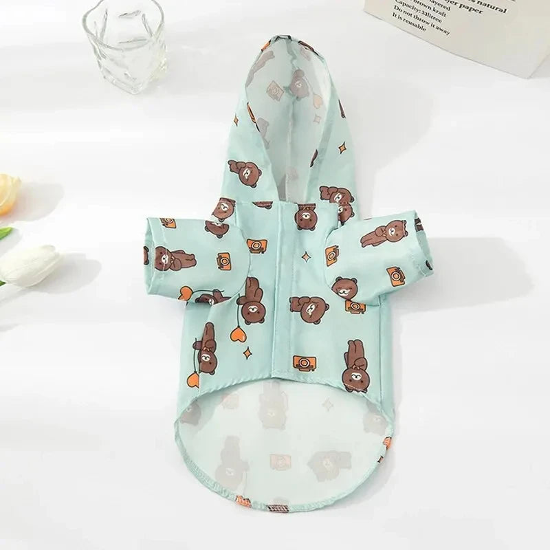 Impermeable para Perros pequeños y Gatos con Capucha Waterproof
