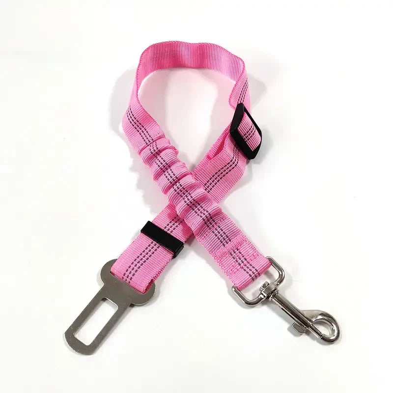 Cinturón de Seguridad Reflectante para Perros Ajustable y Elástico para Coche