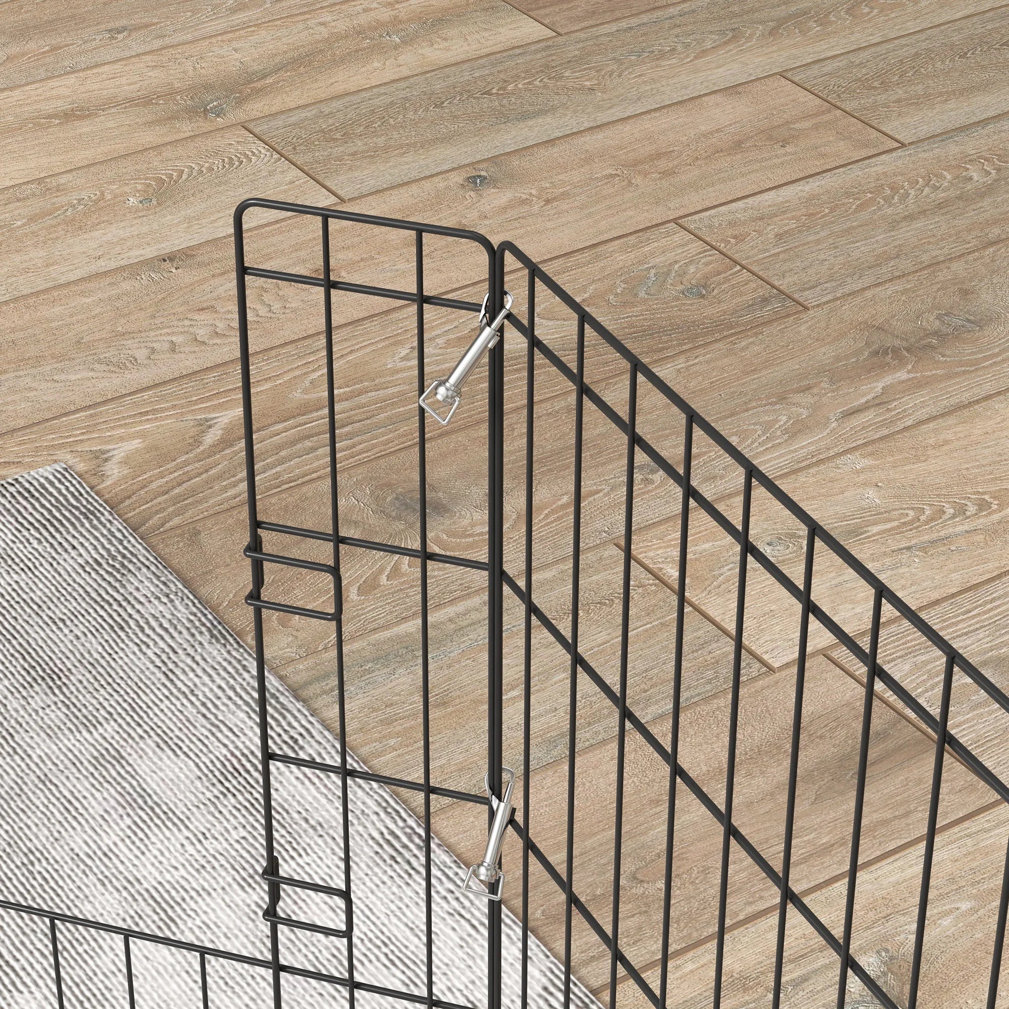 PawHut Parque plegable para perros con puerta y 8 paneles