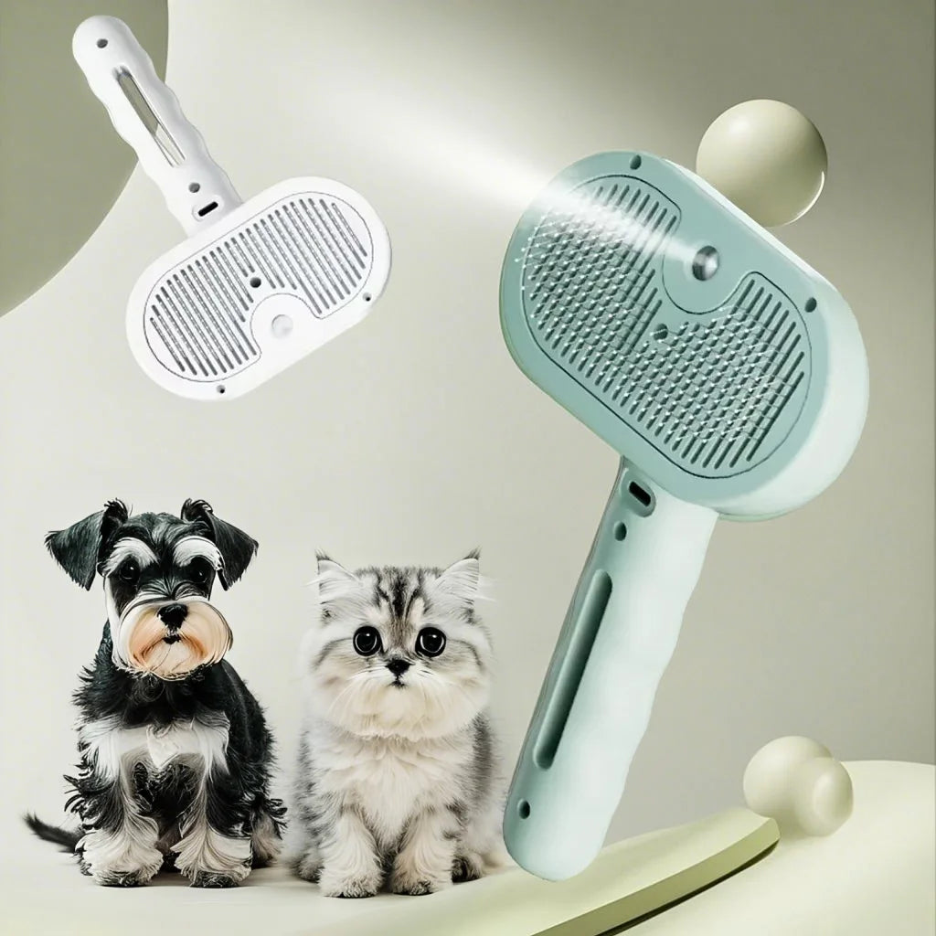 Cepillo Vaporizador 3 en 1 para Perros y Gatos