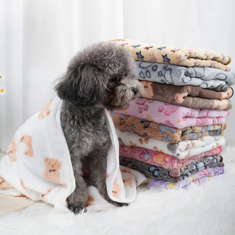 Manta Polar Suave para Perros y Gatos con Diseños