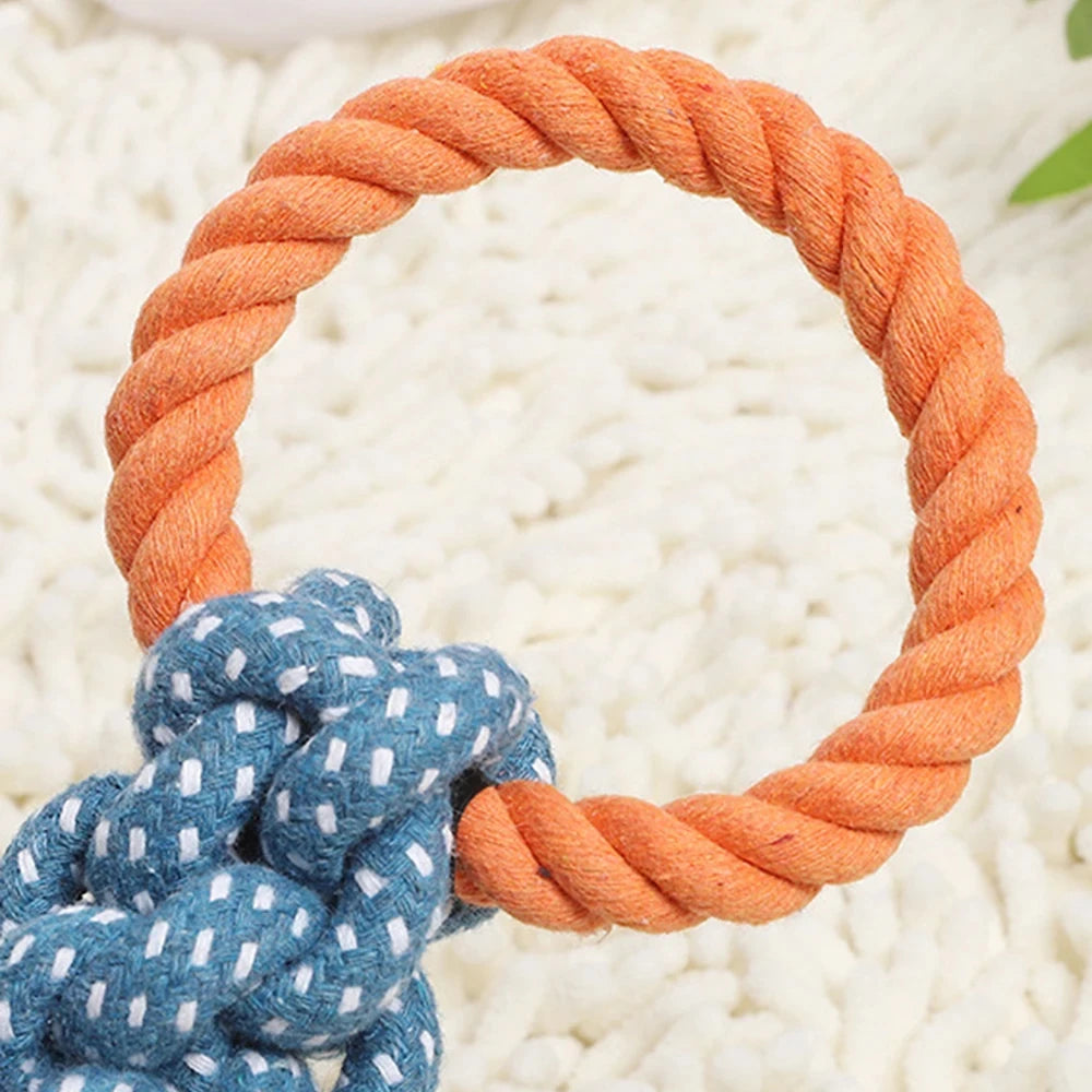 Cuerda Mordedora para Perros Doble Anillo Resistente para Juegos de Tirar