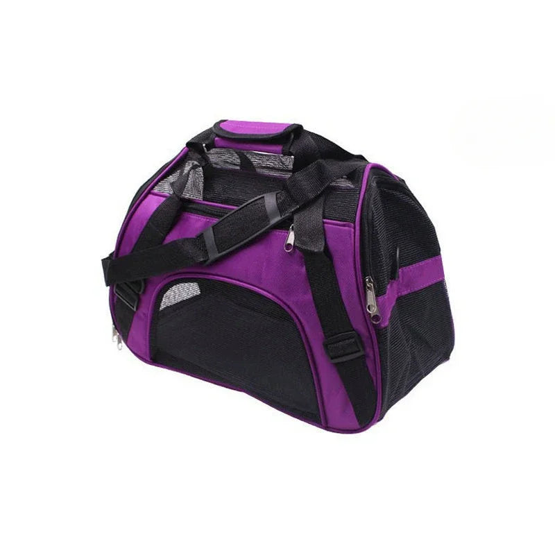 Transportín Plegable para Perros y Gatos con Malla Transpirable
