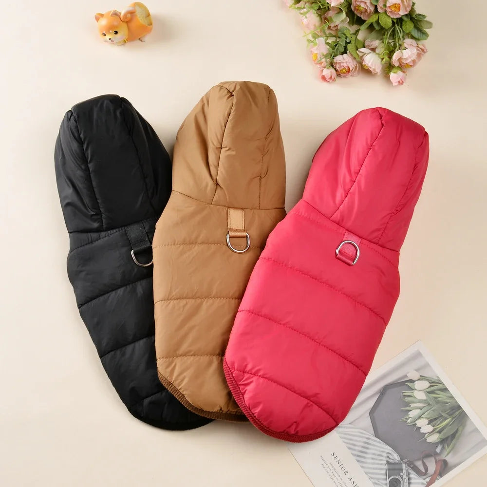 HOLAPET Sudadera Polar para Perros con Capucha y Anilla para Correa