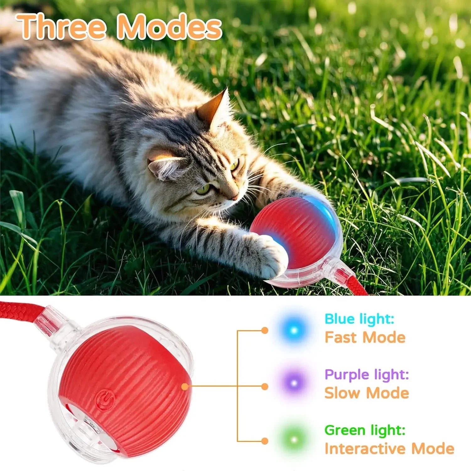 Pelota Interactiva Inteligente para Perros y Gatos con Movimiento Automático