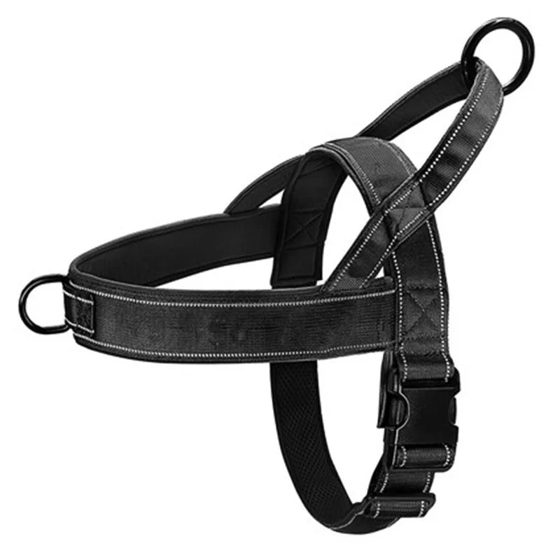 Arnés Táctico Antitirones para Perros Grandes Ajustable Reflectante y Resistente