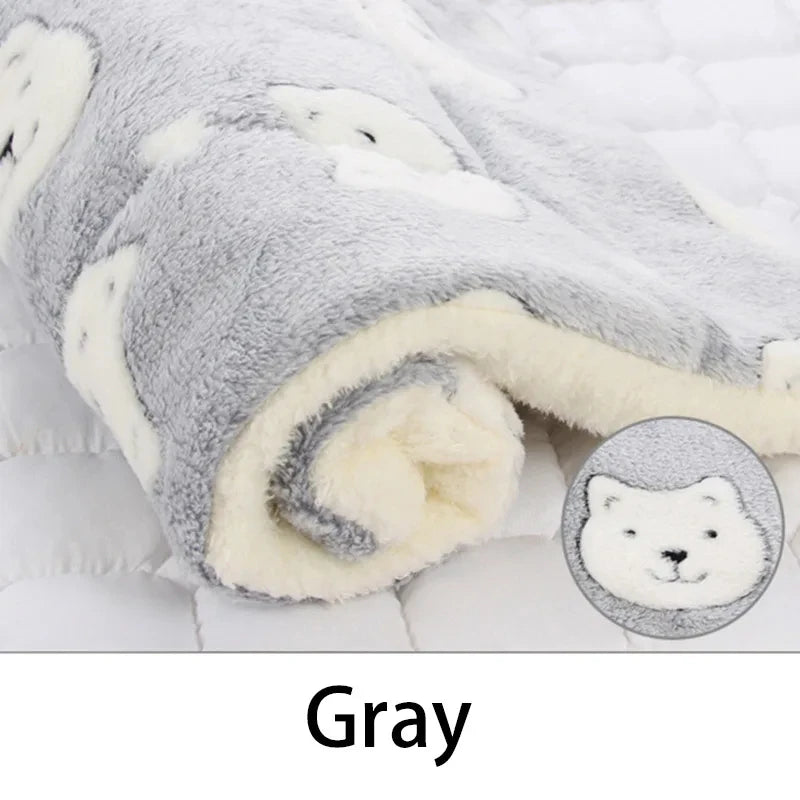 Manta y Colchoneta Suave para Perros y Gatos Cama de Invierno