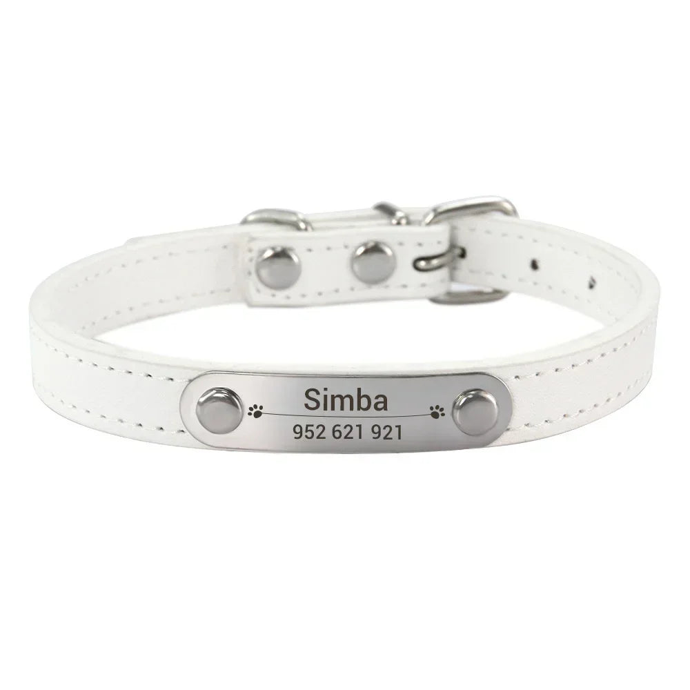 Collar Personalizado Antipérdida para Perros y Gatos con Placa Grabada