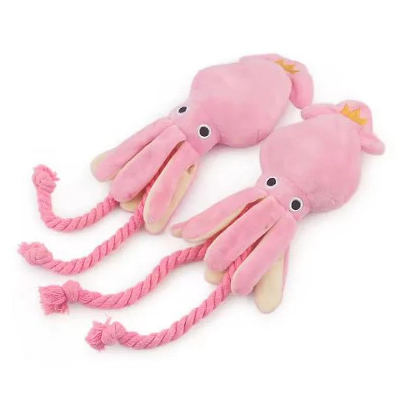 Pulpo de Cuerda para Perros con Sonido Mordedor Interactivo
