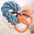 Cuerda Mordedora para Perros Doble Anillo Resistente para Juegos de Tirar