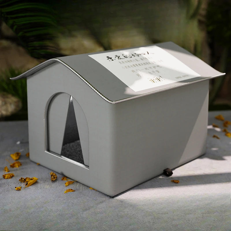 Caseta plegable impermeable para perros pequeños y gatos