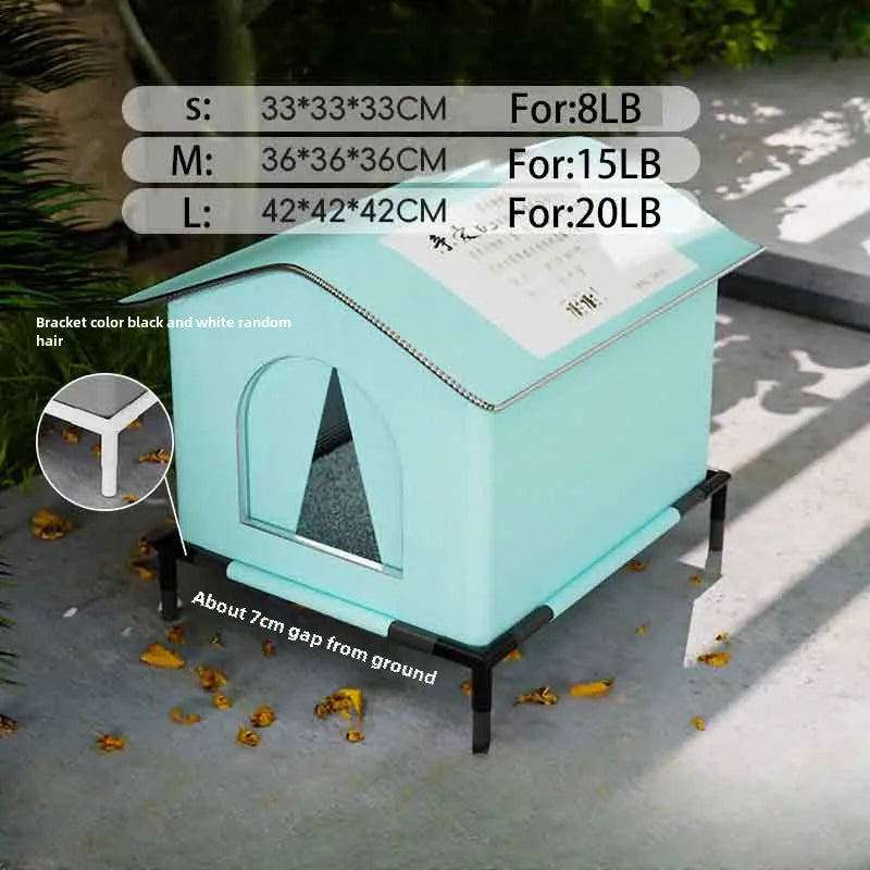 Caseta plegable impermeable para perros pequeños y gatos
