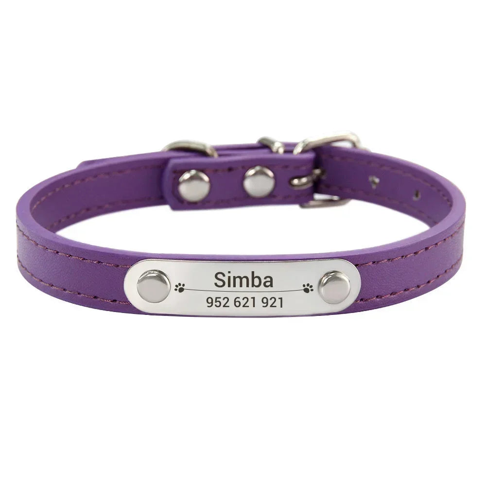 Collar Personalizado Antipérdida para Perros y Gatos con Placa Grabada