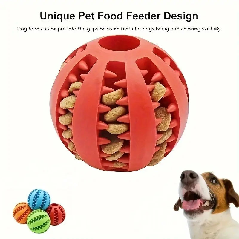 Pelota Interactiva para Perros con Dispensador de Snacks y Mordedor Dental