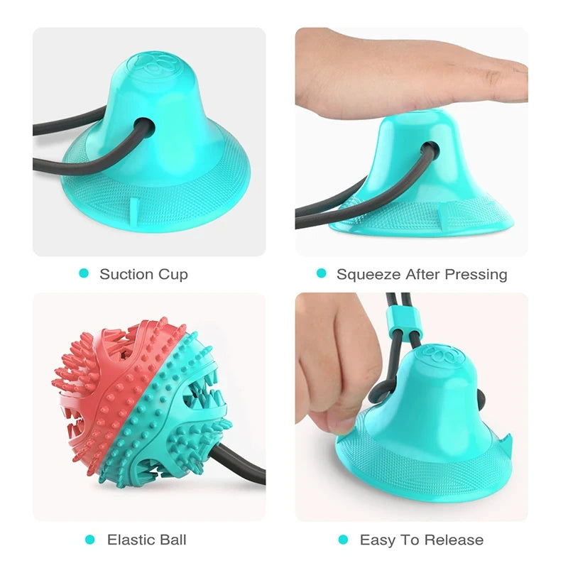 Juguete Interactivo para Perros con Ventosa y Dispensador de Snacks