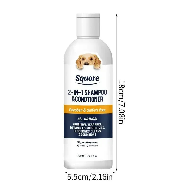 Champú y Acondicionador 2 en 1 para Cachorros y Perros – Piel sensible