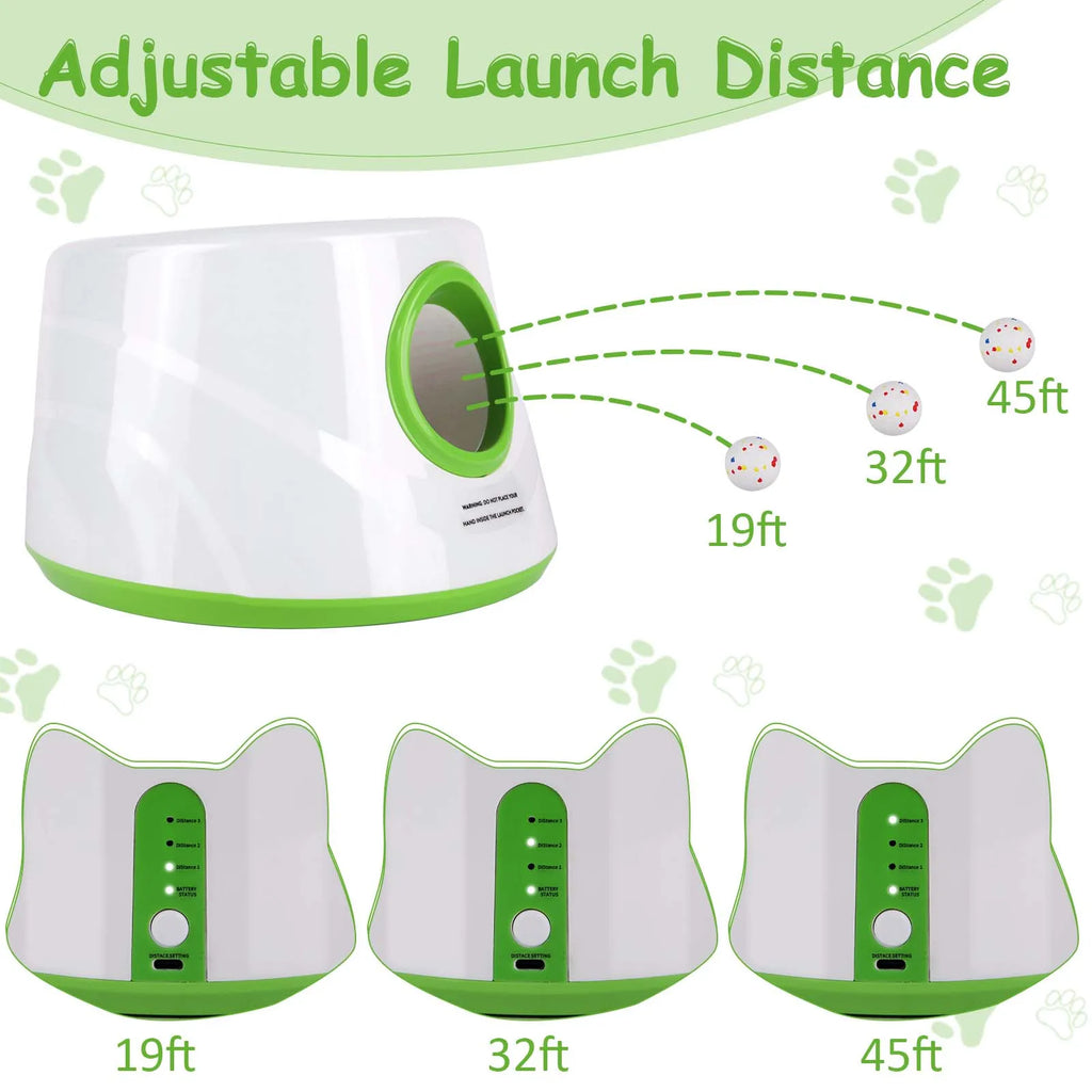 Lanzador Automático de Pelotas para Perros Juguete Interactivo Recargable