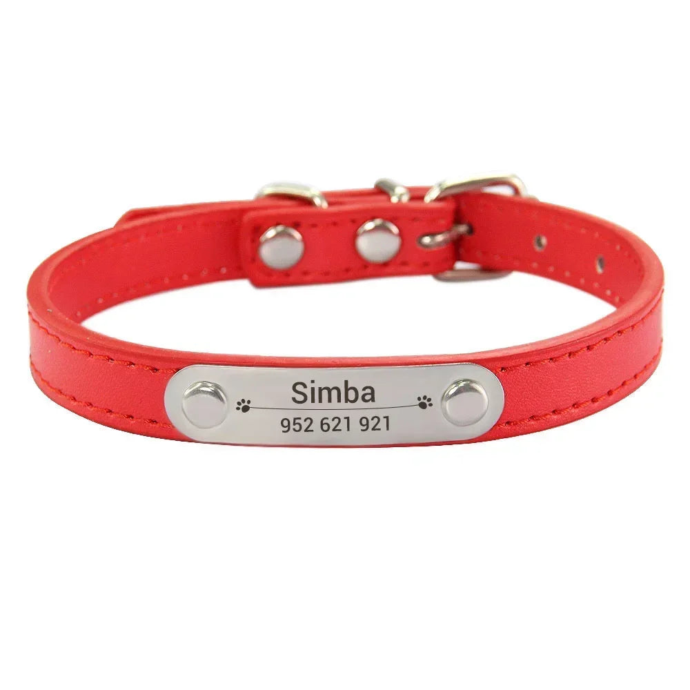 Collar Personalizado Antipérdida para Perros y Gatos con Placa Grabada