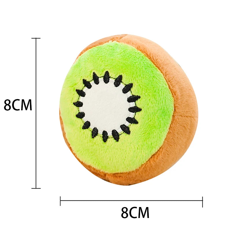 Peluche para Perros con Sonido Mordedor Antiestrés de Frutas