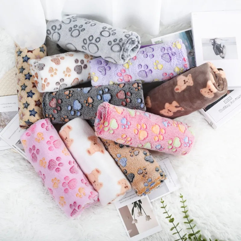Manta Polar Suave para Perros y Gatos con Diseños