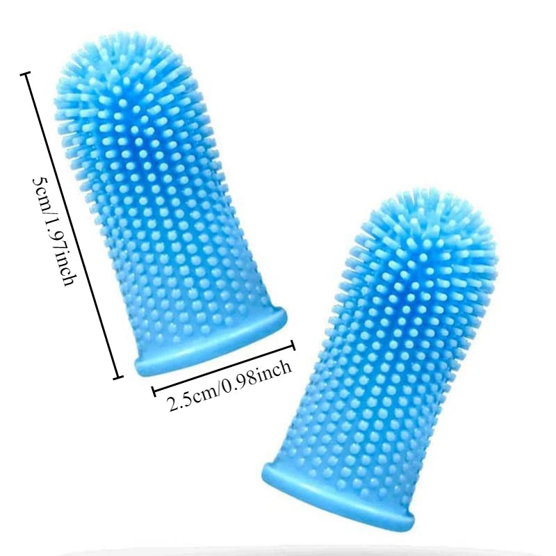 Cepillo de Dientes para Perros y Gatos de Silicona Suave Limpieza Dental 360° Higiene Bucal