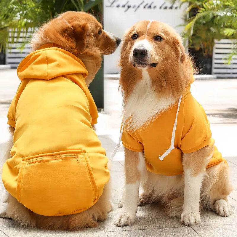 Sudadera para Perros Grandes con Capucha y Bolsillo Abrigo Polar para Otoño e Invierno