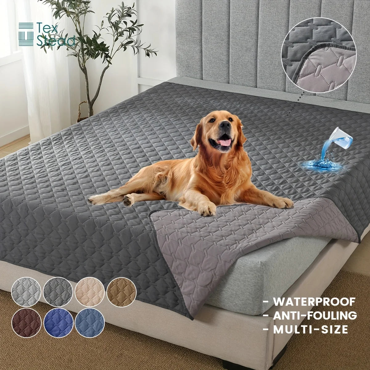 Manta impermeable para perros y protector de sofá y cama reversible