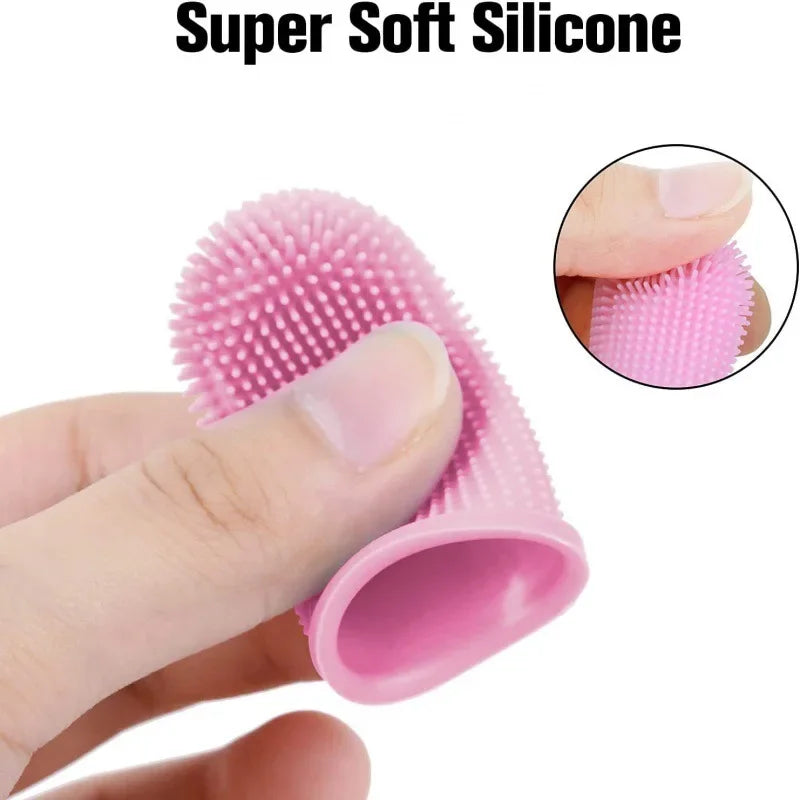 Cepillo de Dientes para Perros y Gatos de Silicona Suave Limpieza Dental 360° Higiene Bucal