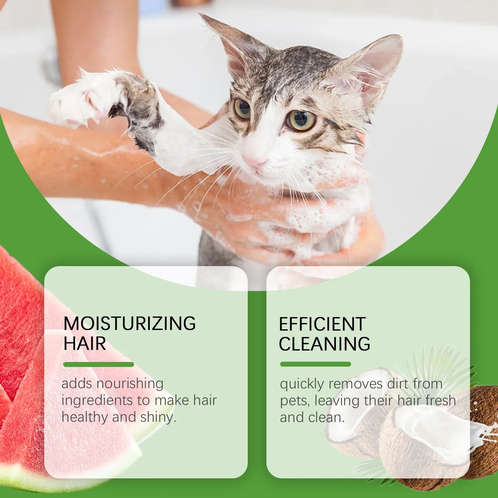 YEGBONG Champú y Acondicionador 2 en 1 para perros y gatos – hidratación y limpieza suave
