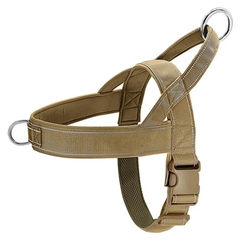 Arnés Táctico Antitirones para Perros Grandes Ajustable Reflectante y Resistente