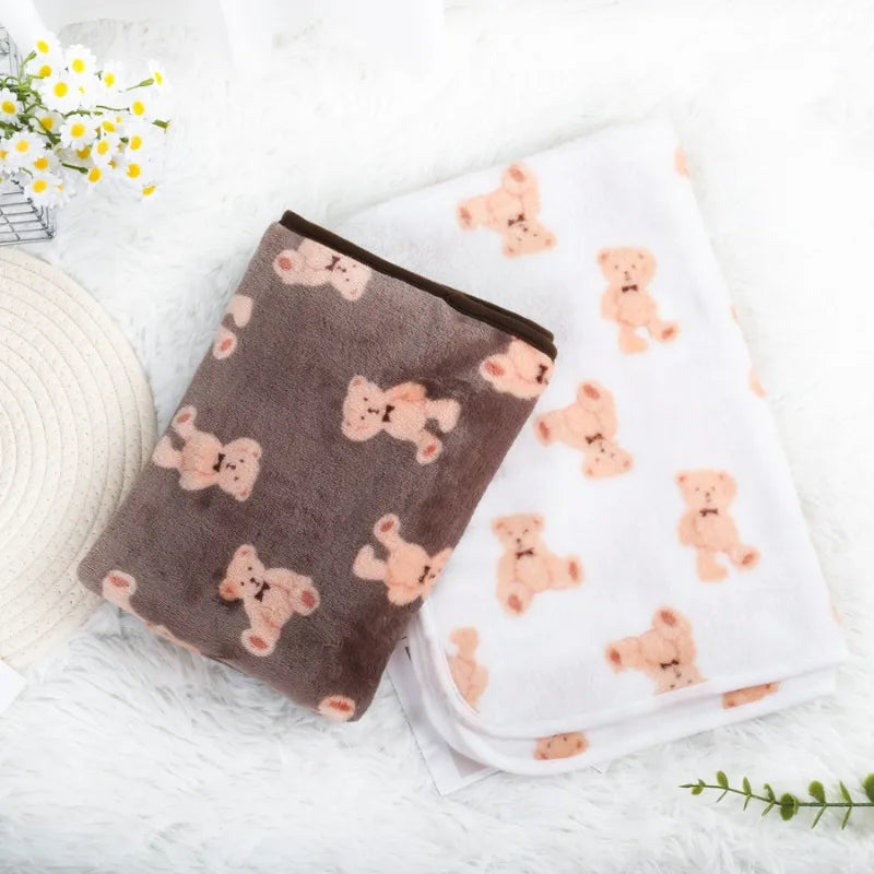 Manta Polar Suave para Perros y Gatos con Diseños