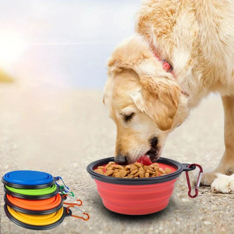 Cuenco Plegable para Perros Portátil de Viaje para Agua y Comida