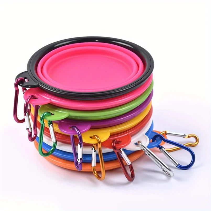 Cuenco Plegable para Perros Portátil de Viaje para Agua y Comida