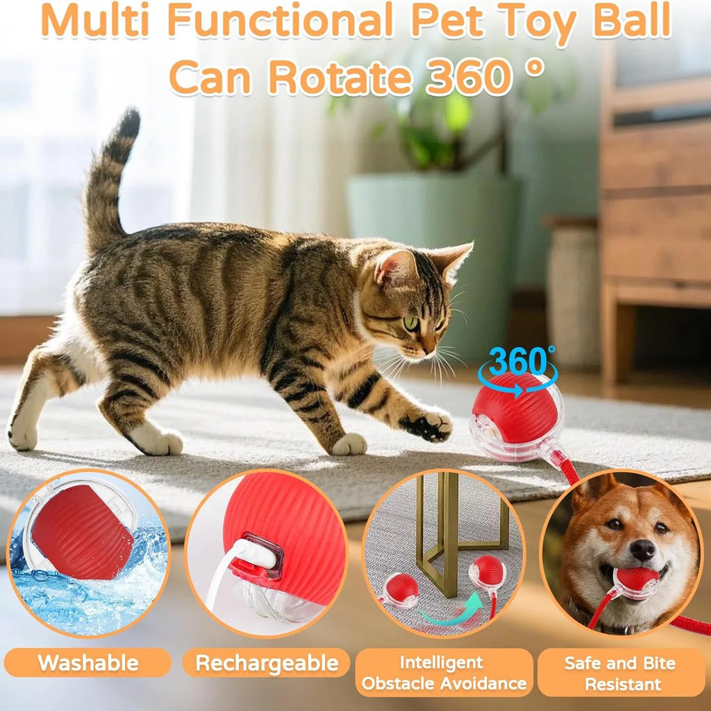 Pelota Interactiva Inteligente para Perros y Gatos con Movimiento Automático