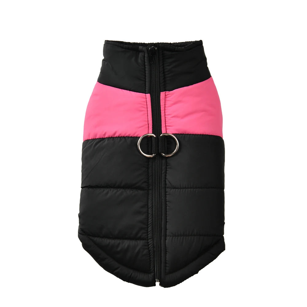 HOLAPET Abrigo Impermeable para Perros con Forro Térmico y Anilla para Correa